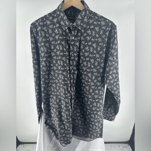 I Ferrar black button up shirt